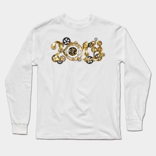 Steampunk 2019 with gears Long Sleeve T-Shirt